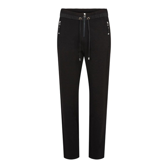 Women's Black Athleisure Pants Size 10 I'CONA Stretchy Athletic Straight Leg NWT - Picture 1 of 5